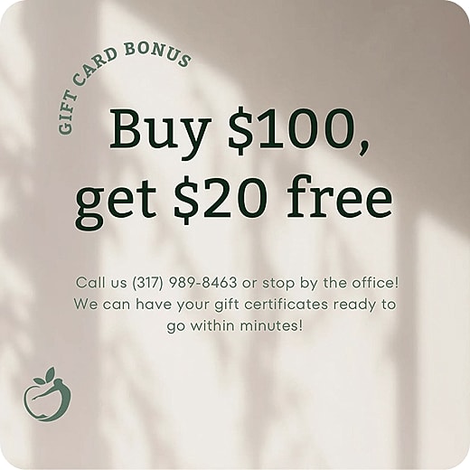 Gift card promotion: buy $100, get $20 free.
