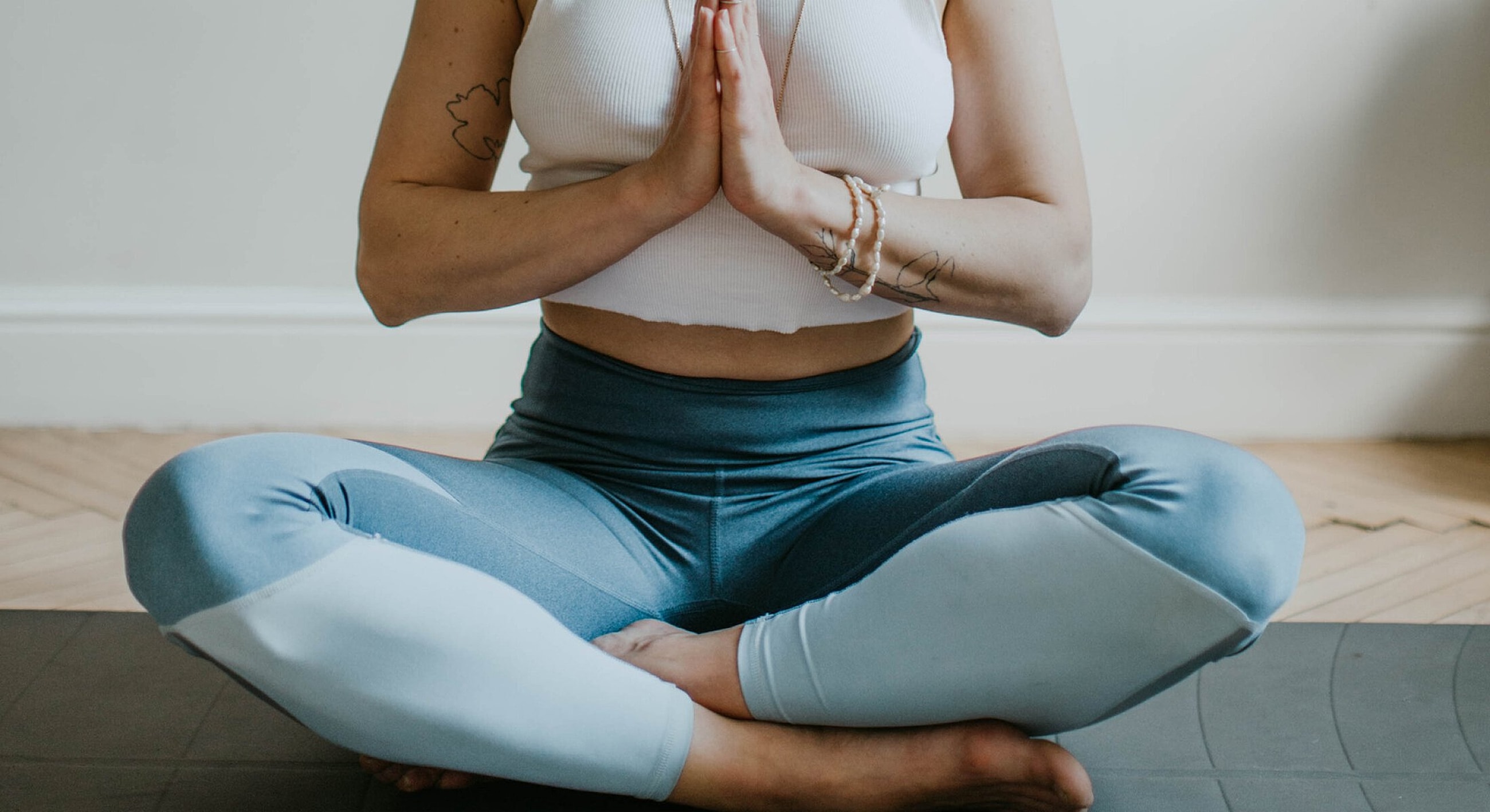 Person practicing yoga in a peaceful pose.